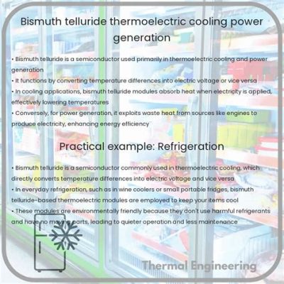  Bismuth Telluride:  อัศวินแห่งความเย็นและพลังงานทางเลือก!